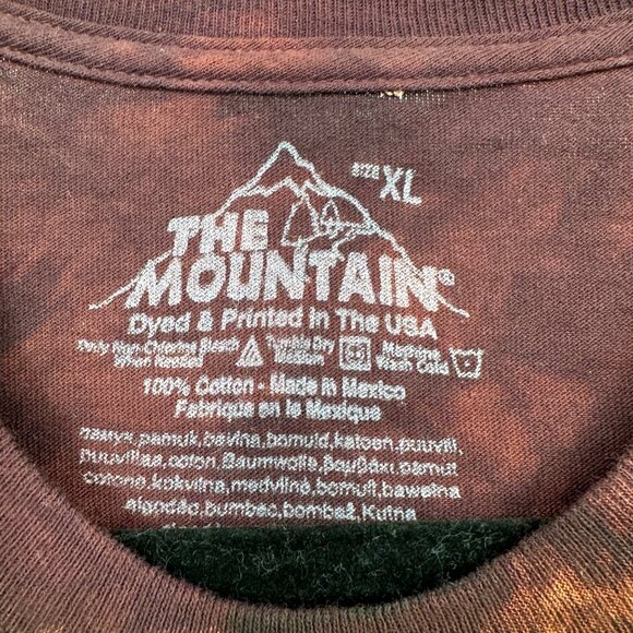 Sasquatch Big Foot THE MOUNTAIN Hoh Rainforest Tie-Dye Bleach Shirt extra large - Picture 3 of 5